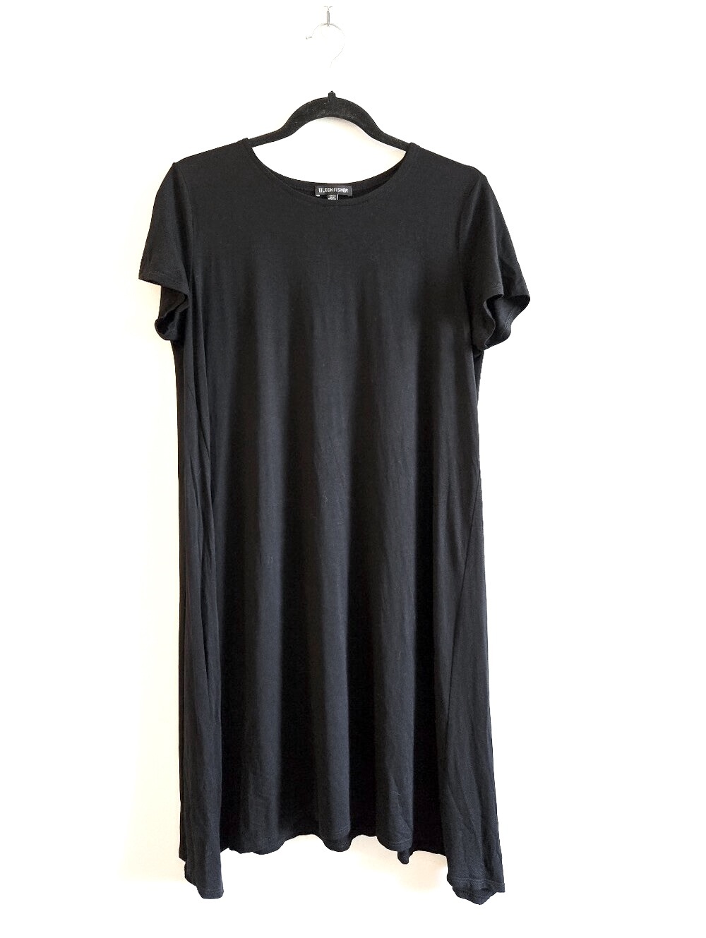 EILEEN FISHER | M Short Sleeve T Shirt Dress | black